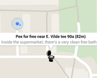 Nearest free bathroom